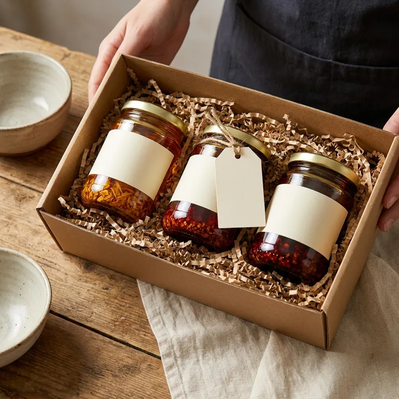 All three jars in a gift box
